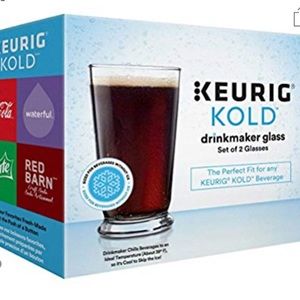 Keurig Glasses, 2 Glasses per Box.
